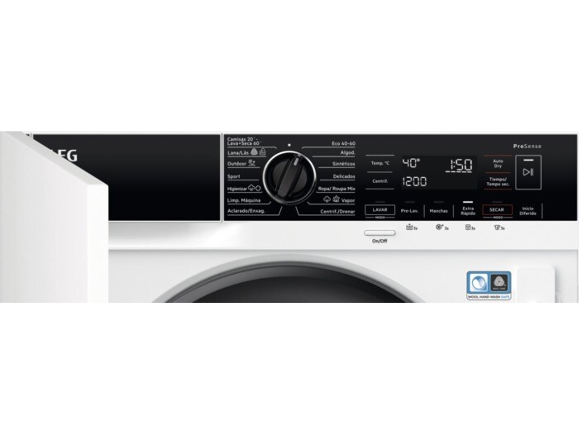 Máquina de lavar e Secar Roupa Encastre AEG LWN7E8636F (4/8 kg - 1600 rpm - Branco)