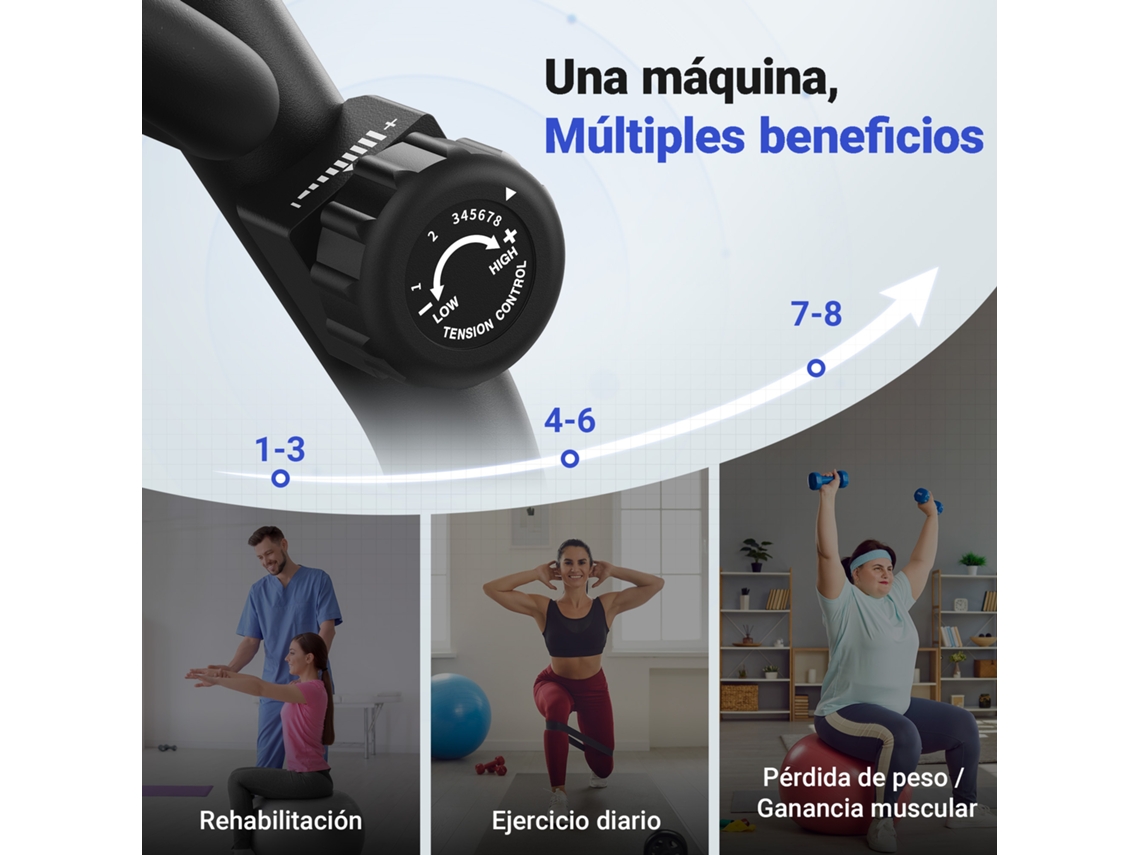 Bicicleta Semi-Reclinada MERACH, 8 Níveis Magnéticos, Sensores Cardíacos, Ecrã LCD, BLUETOOTH, Assento Ajustável com Encosto, Elásticos, Silenciosa