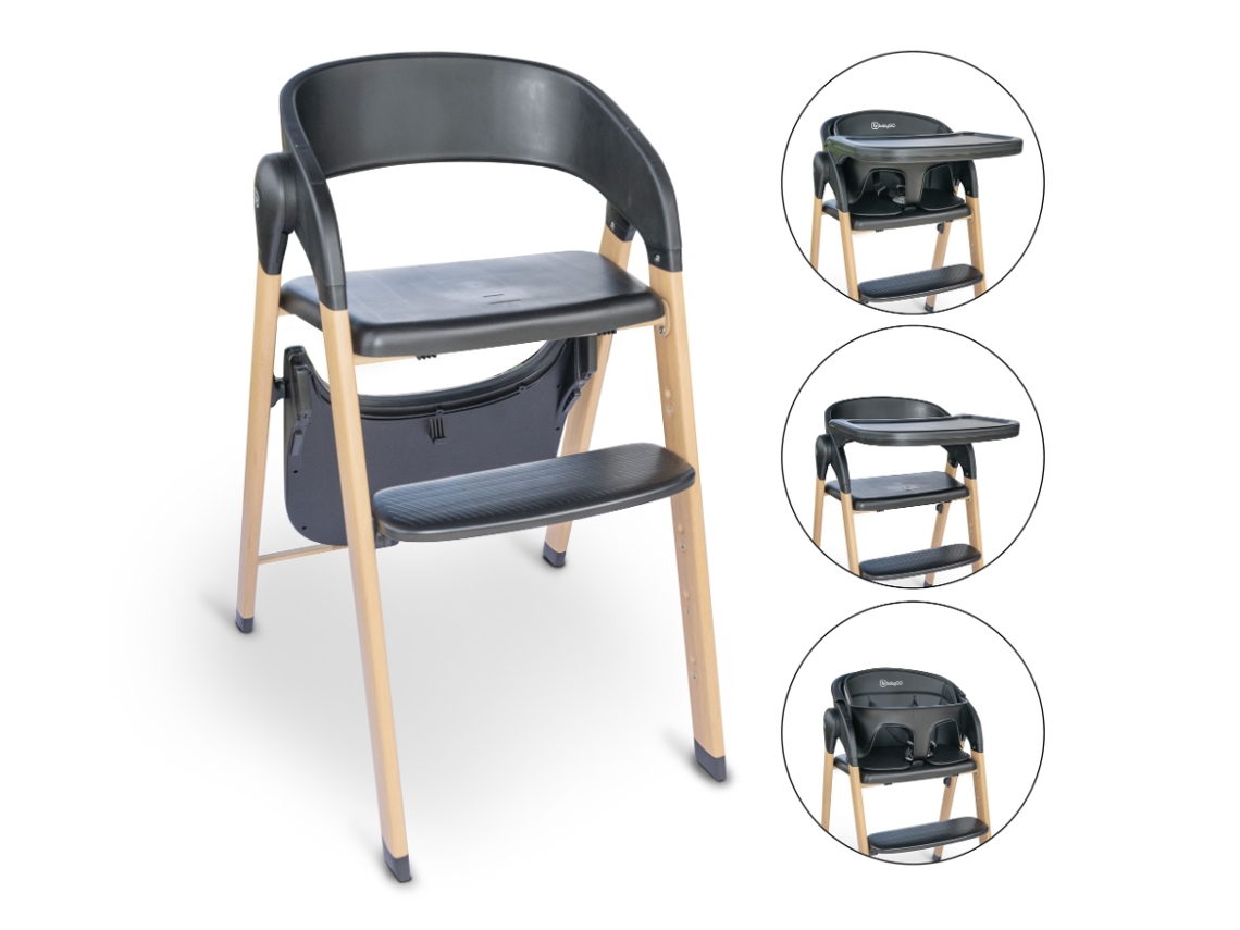 Cadeira Da Papa Babygo Levels Black Wood Optic