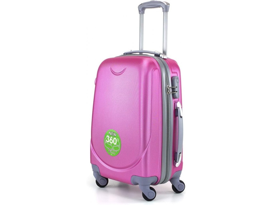 Conjunto De 3 Malas Com 4 Rodas Giratórias (Fúcsia) DED