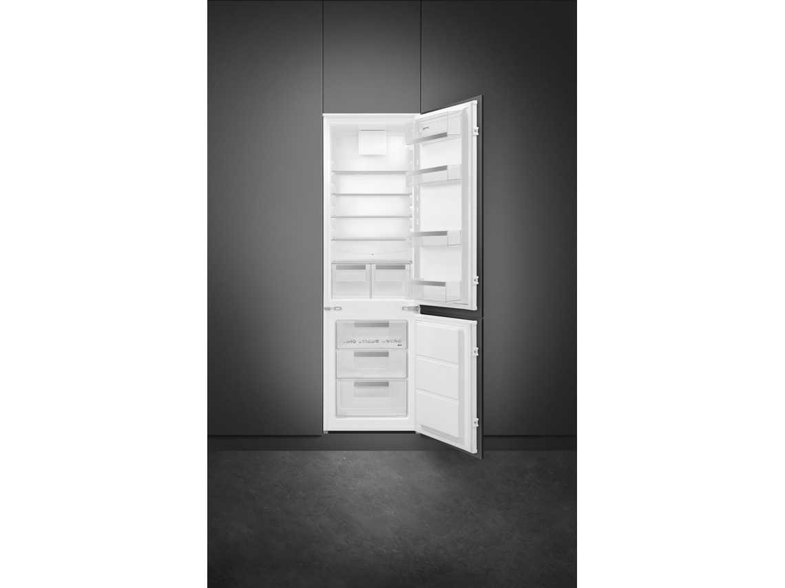 Frigorífico Combinado Encastre SMEG C81721E (Ventilado - 177.2 cm - 269 L - Branco)