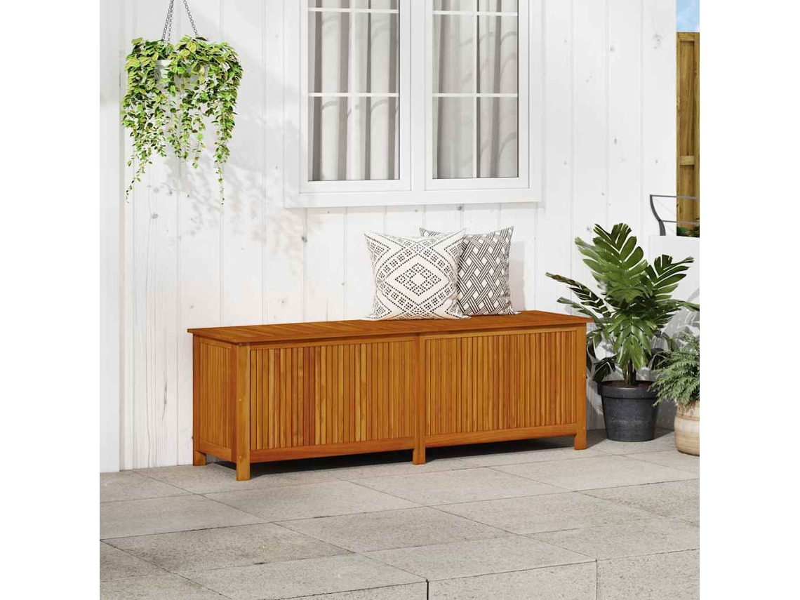 Baú de Armazenamento VIDAXL Marrom Madeira de Acácia (175 x50x58 cm)