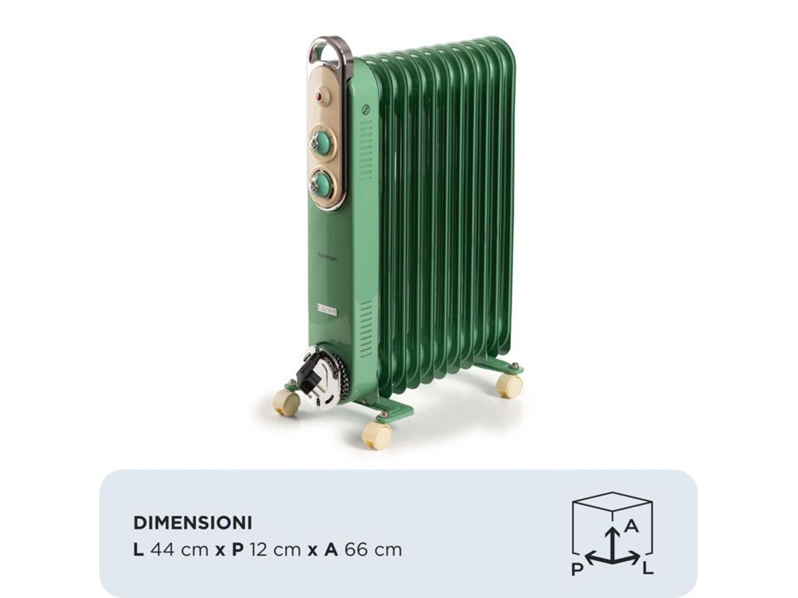 Radiador De Óleo Vintage 8252 Verde 2500w 11 Elementos Aquecedores Ariete
