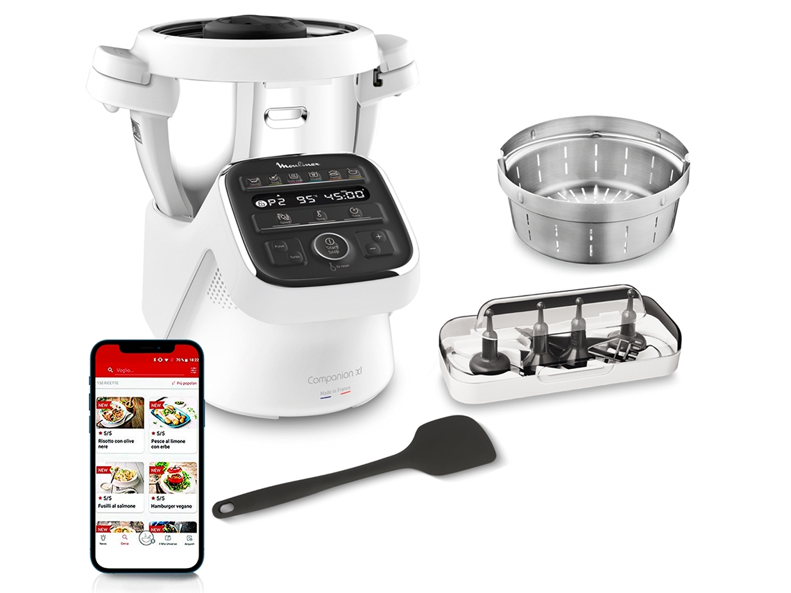 Robô Cozinha MOULINEX HF80CBPT Companion XL (4.5 L - 1550 W - 6 acessórios)