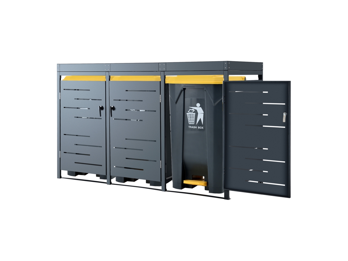 Abrigo [EN.CASA] (122x196x80 cm - Aço - Cinzento)