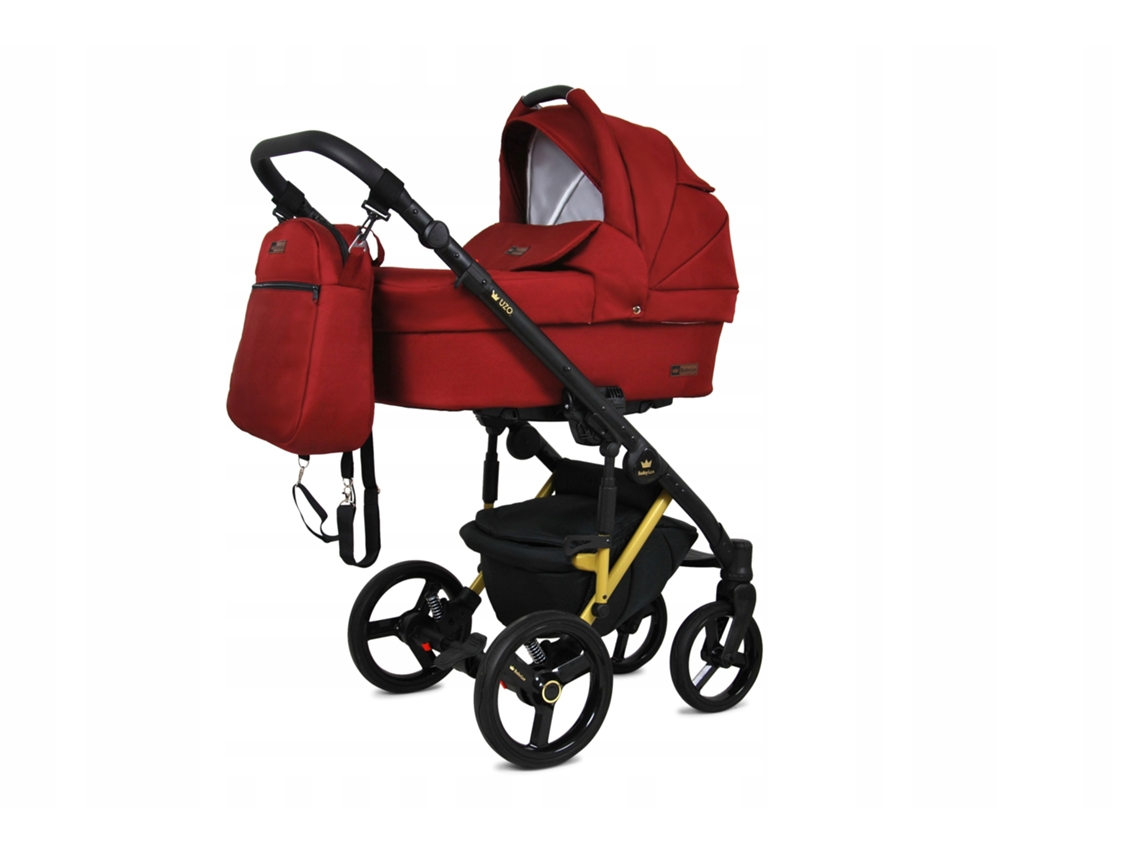 Carrinho De Bebé Multifuncional Babylux Uzo 4 Em 1 -chili Gold Frame - Ajustável E Dobrável Construção Leve Em Alumínio - Acessórios