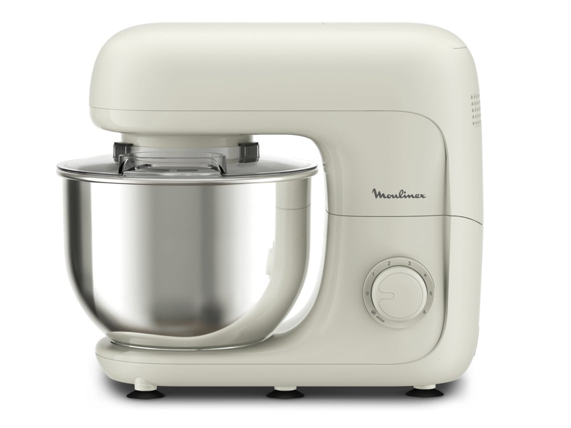 Máquina de cozinha MOULINEX Bake Essential QA160110 (800 W - Taça 4.8 L - 6 velocidades - Branco)
