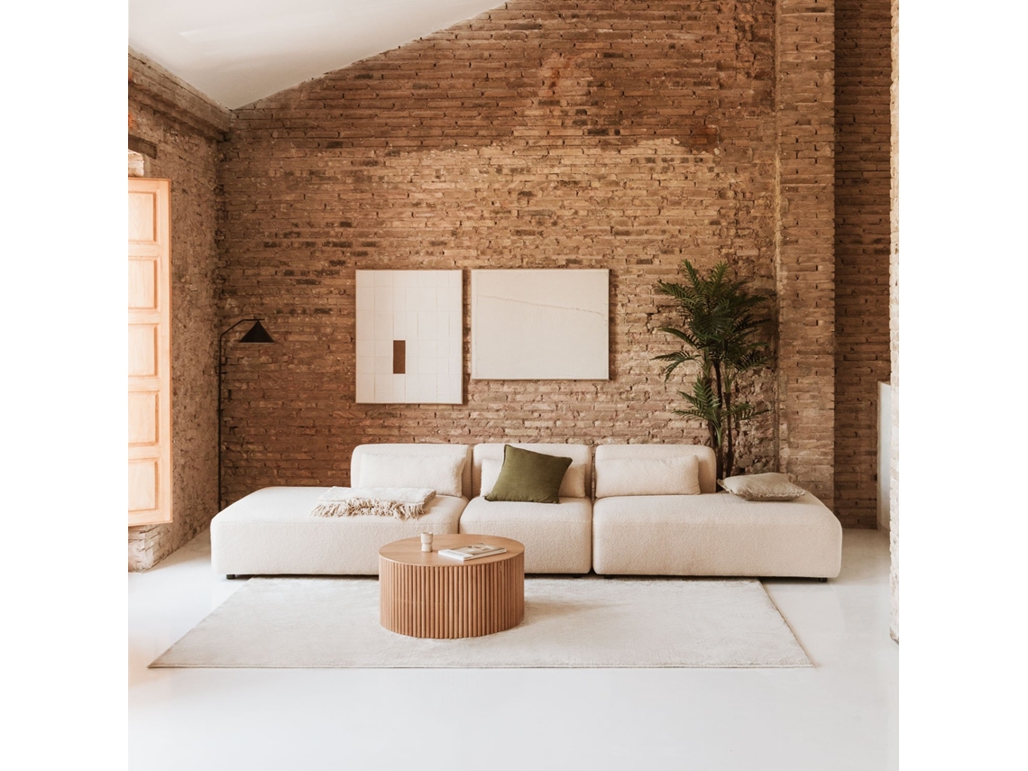 Sofá Chaise Duplo Modular De 3 Peças Fogler Poliéster Sklum