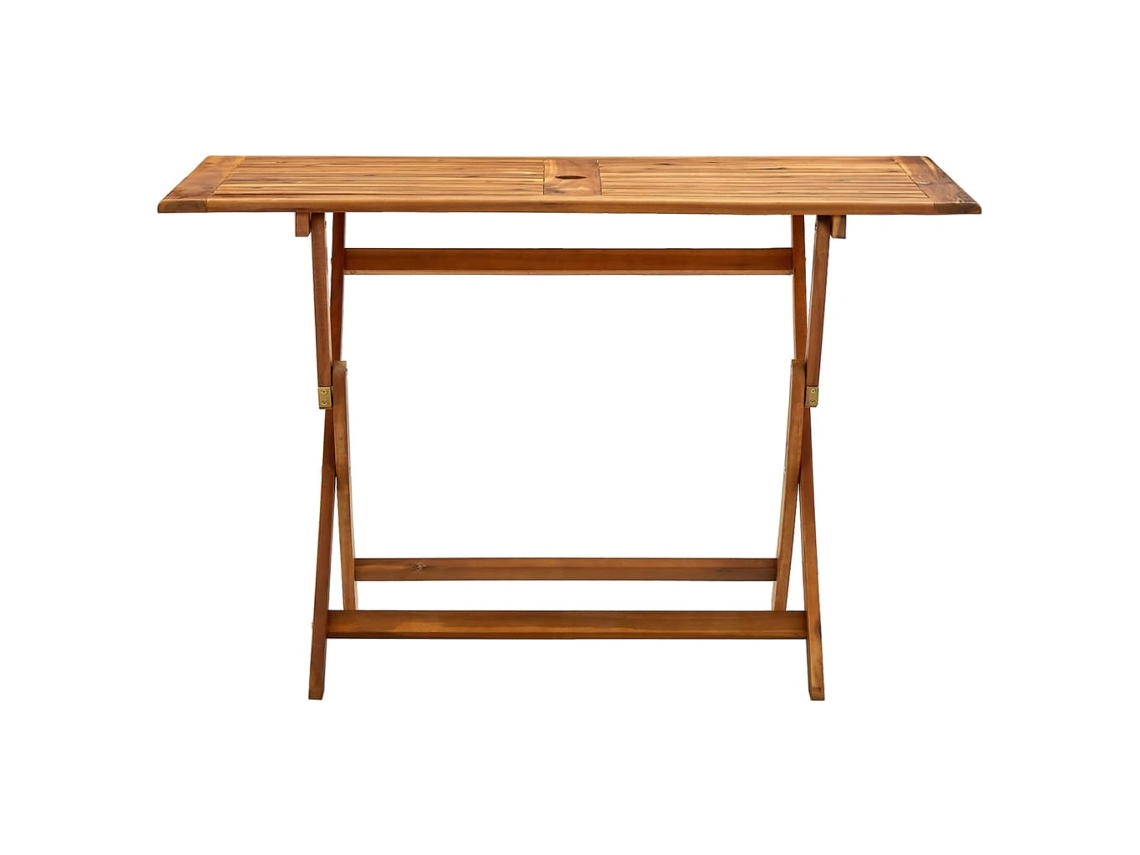 Mesa de Jardim LOVELY HOME Jantar Dobrável Madeira de Acácia Maciça (120 x 70 x 75 cm)