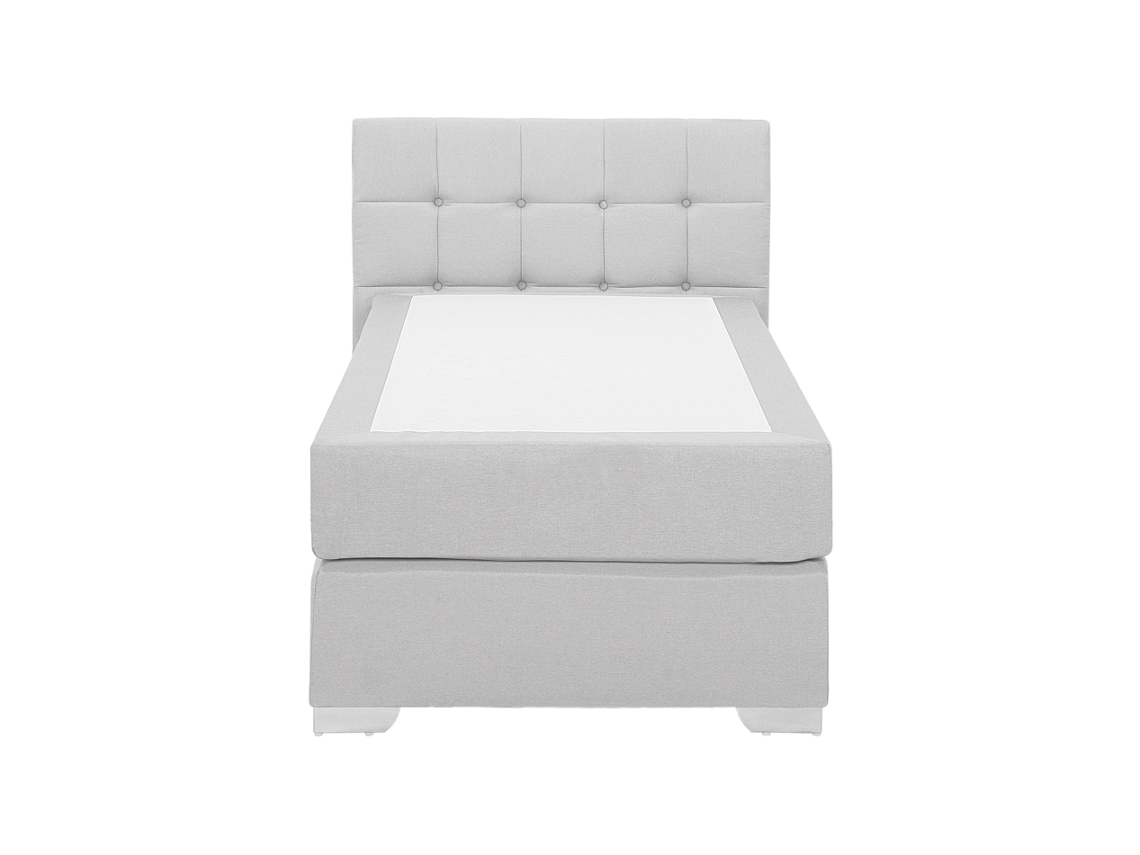 Cama continental BELIANI Admiral de Poliéster Cinzento 99x212x96