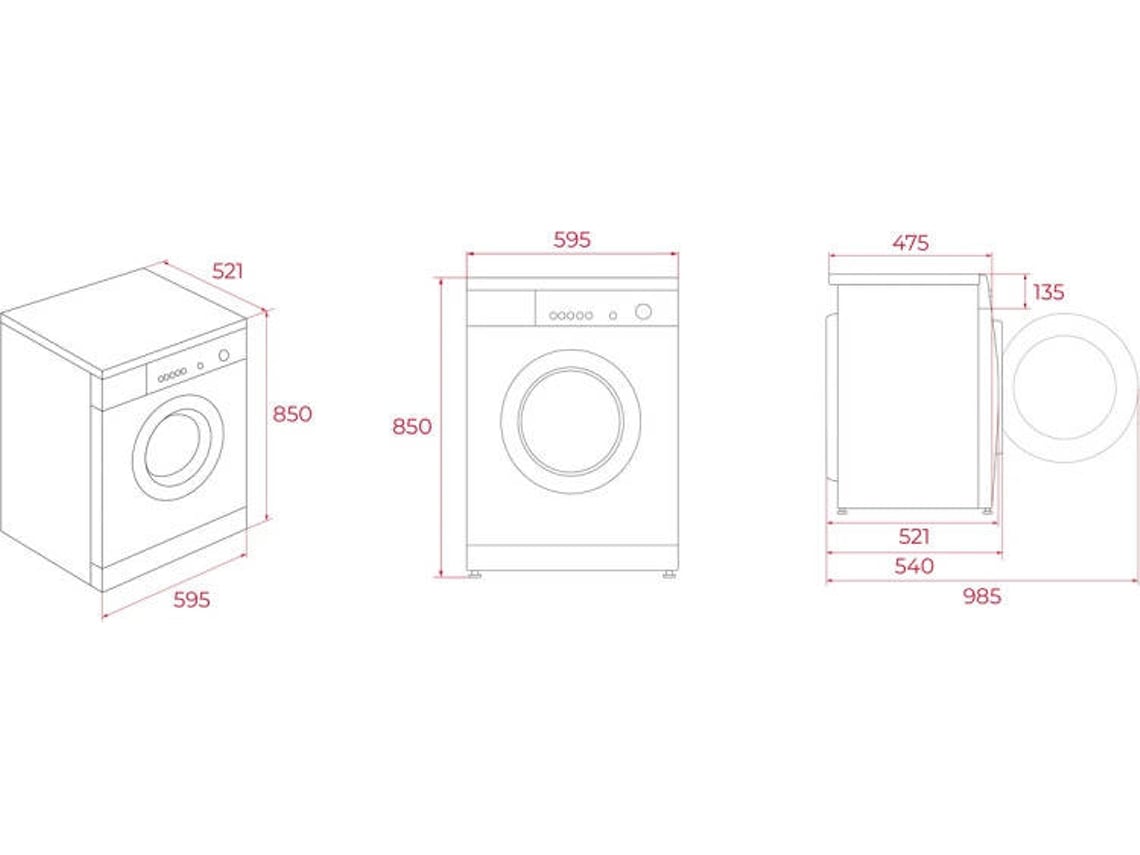 Máquina de Lavar Roupa TEKA - WMK70840WH (8 Kg - 1400 RPM - Branco)