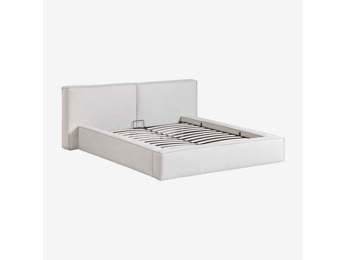 Sklum Cama Com Estrado Elevatório Estofada Lunari Poliéster 180 X 200 Cm