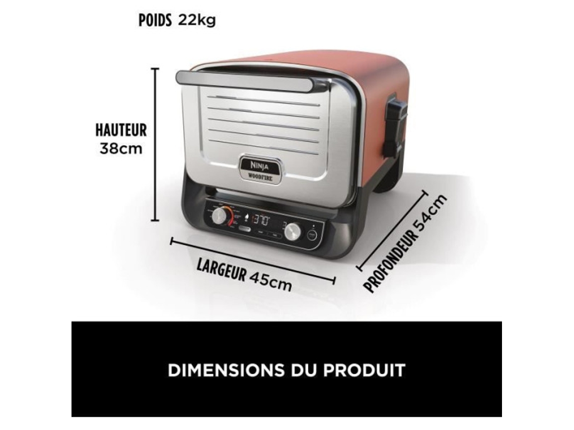 Forno Elétrico para Pizza 8 em 1 NINJA Woodfire Oo101Eu