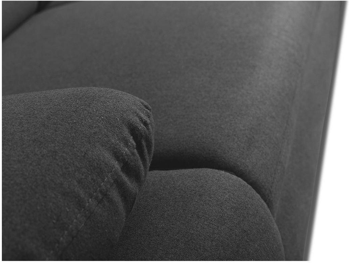 Sofá Cama Pylos VENTE-UNIQUE (Cinza Antracite - Tecido e Veludo - 269x219x100 cm/Dimensões da cama: 120 – 139 cm)