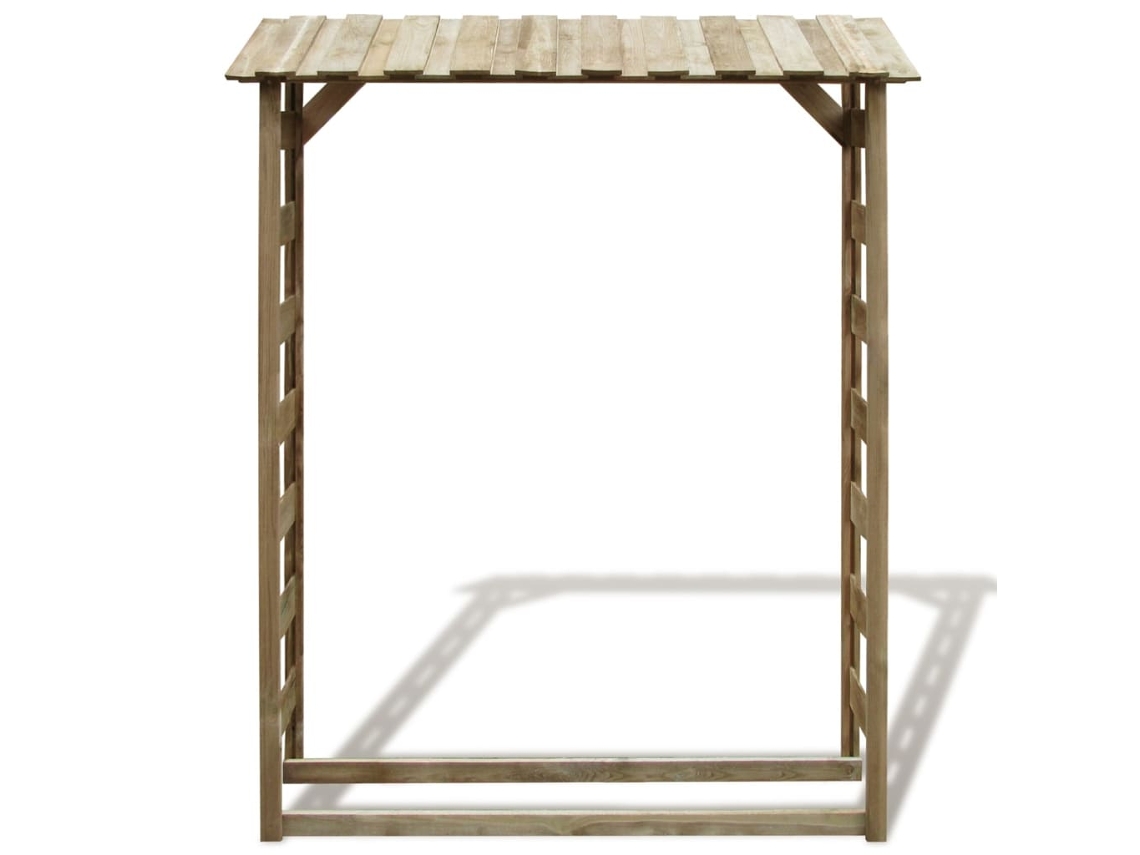 Abrigo para Lenha VIDAXL Marrom Wood (150x44x176 cm)