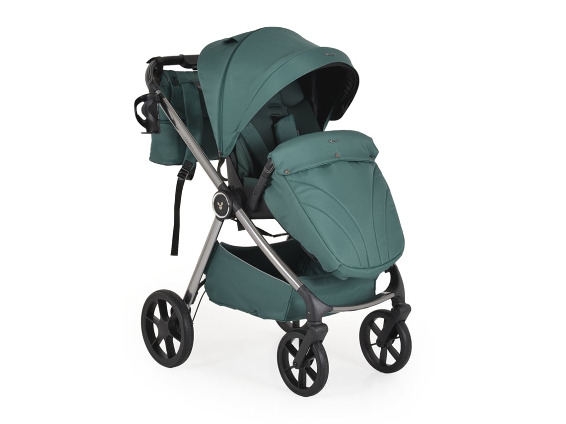 Carrinho De Bebê 3 Em 1 Unique Pinho Verde Cangaroo Cangaroo