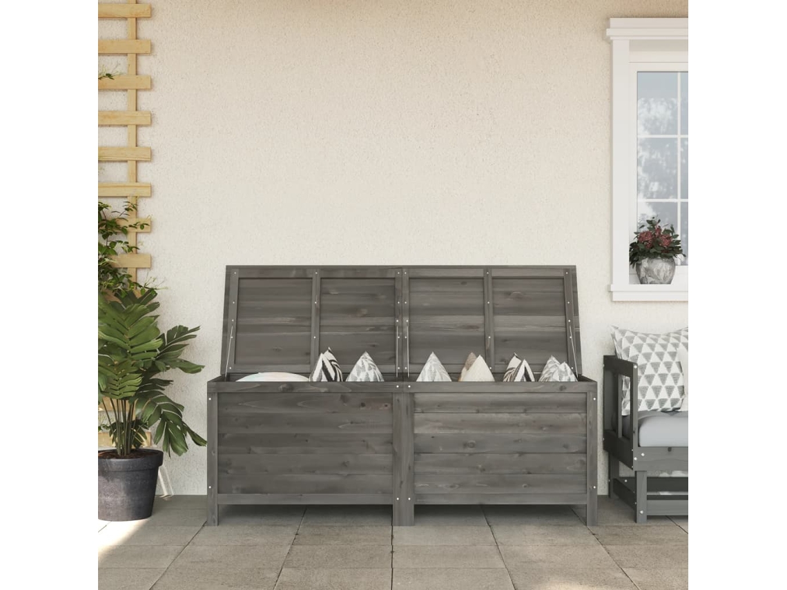 Caixa de Armazenamento VIDAXL Antracite Madeira Processada (150x50x56.5 cm)