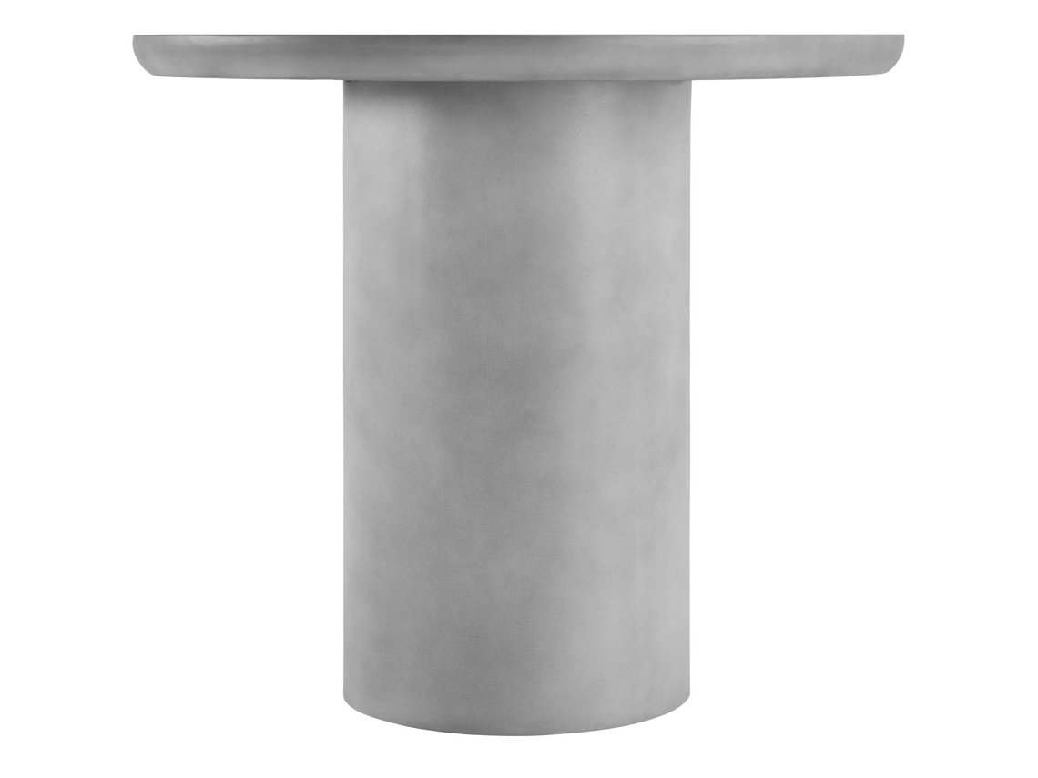 Mesa De Jardim Redonda Talmi, Para Interior E Exterior, 86,5x75,5cm, Cinza Concreto Tectake