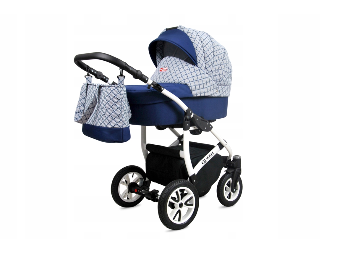 Carrinho de Bebé Multifuncional BABYLUX QUEEN 2 Em 1 -Sailor blue - Ajustável e dobrável Construção leve em alumínio - Acessórios