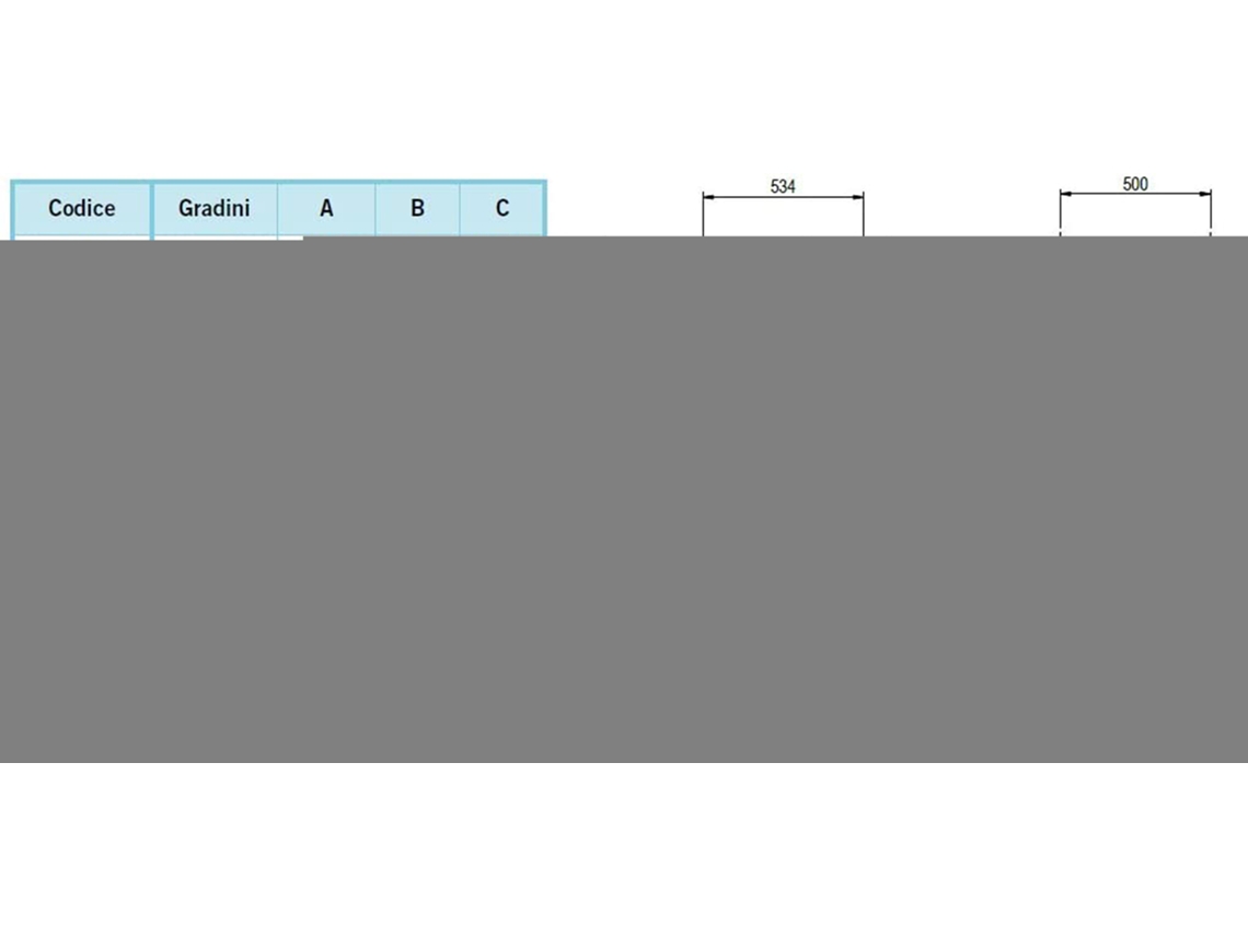 Escada Modelo Misto Astralpool 4 Degraus Modelo Luxe