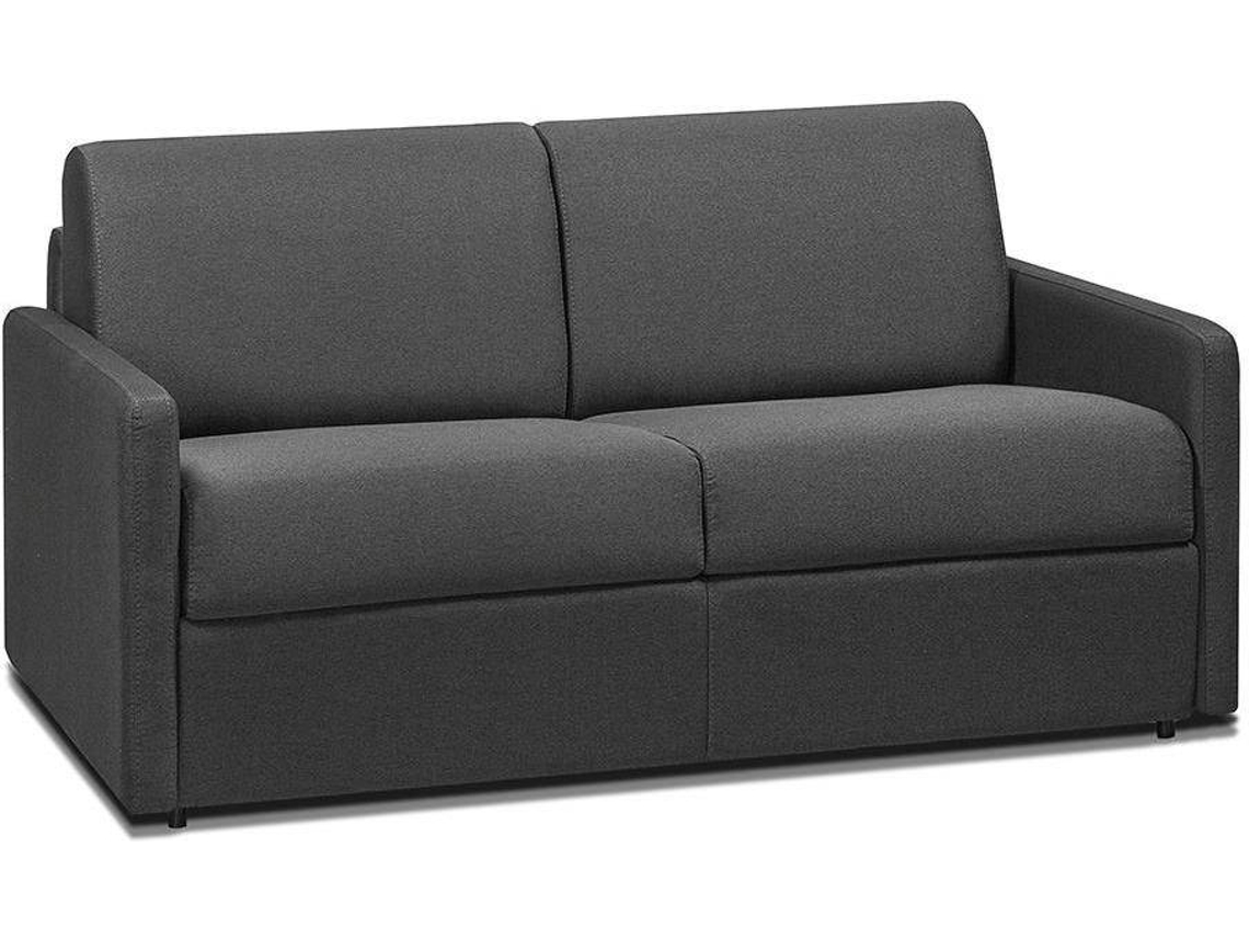 Sofá Cama Calife VENTE-UNIQUE (Cinzento - Tecido e Veludo - 150x94x85 cm/Dimensões da cama: 120 – 139 cm)