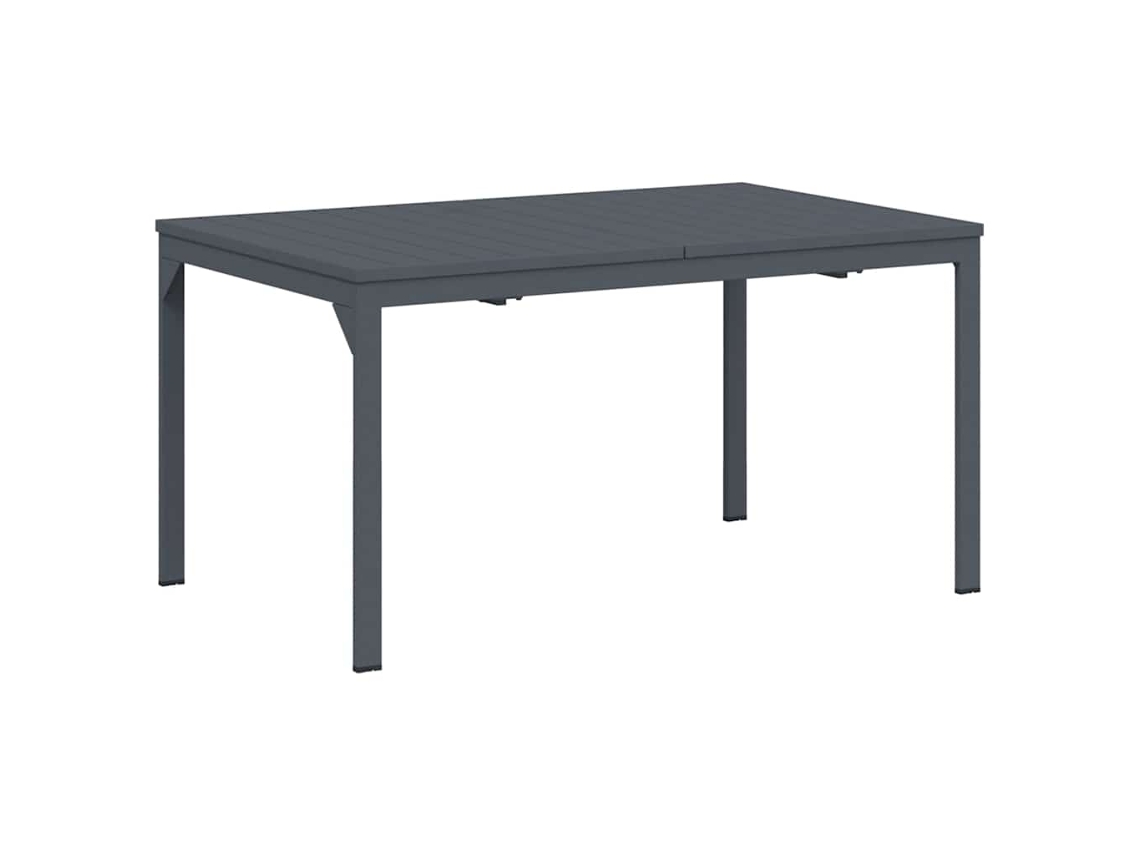 Mesa Extensível 210x90x73cm Aço Antracite Vidaxl 2pcs Moderna