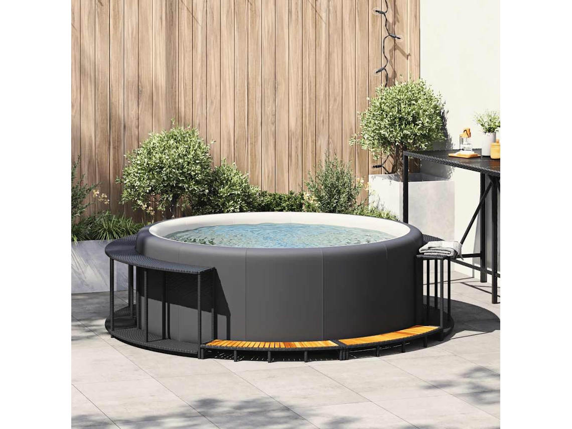 Contorno De Banheira (armazenamento E Degrau De Madeira)