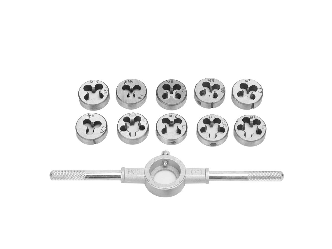 Conjunto de 11 Peças de Machos de Rosca Métrica Ferramentas de Jardinagem