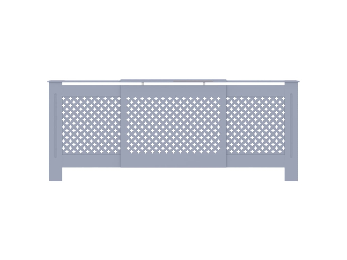 Cobertura De Radiador Mdf 205 Cm Cinza Haochrymec