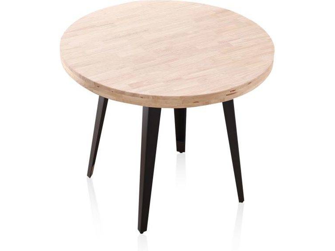 Mesa de Refeição ABECEDARIO (100 cm x 76 cm x - Madeira e Rattán - Preto)