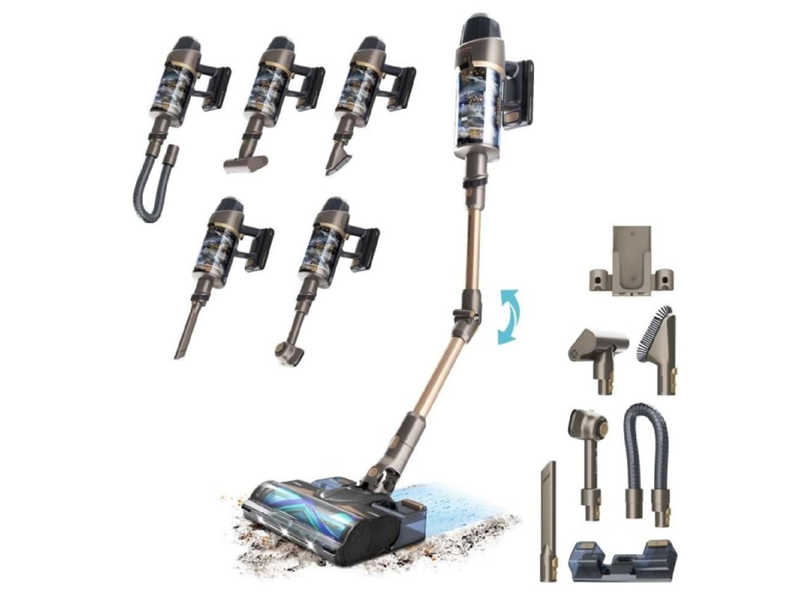 Aspirador Vassoura Sem Fio Conga Rockstar Rx90 Ai Aquapet Flex. 350aw, 850w, Autonomia 100min, Inteligência Artificial Cecotec