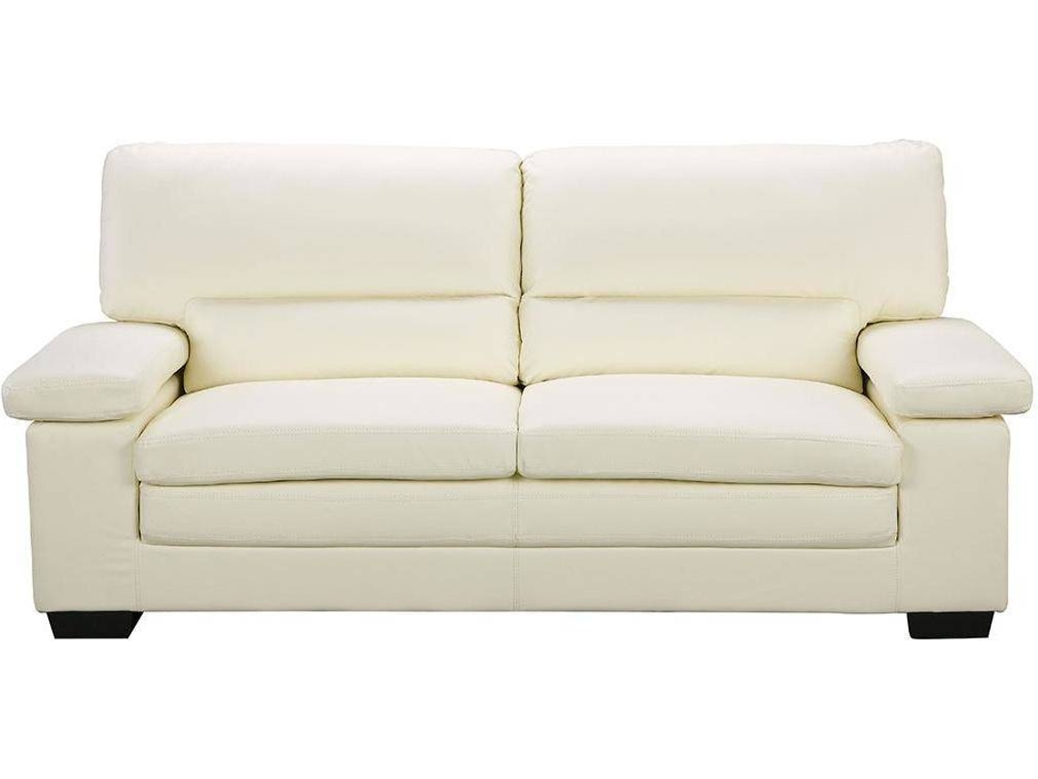 Conjunto Sofá Fixo Mimas II VENTE-UNIQUE (Marfim - Pele - 210x89x97 cm)