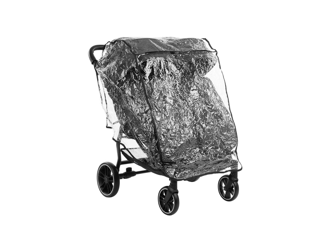 Carrinho de Bebé para Gémeos Happy 2 Black 2023 KIKKABOO