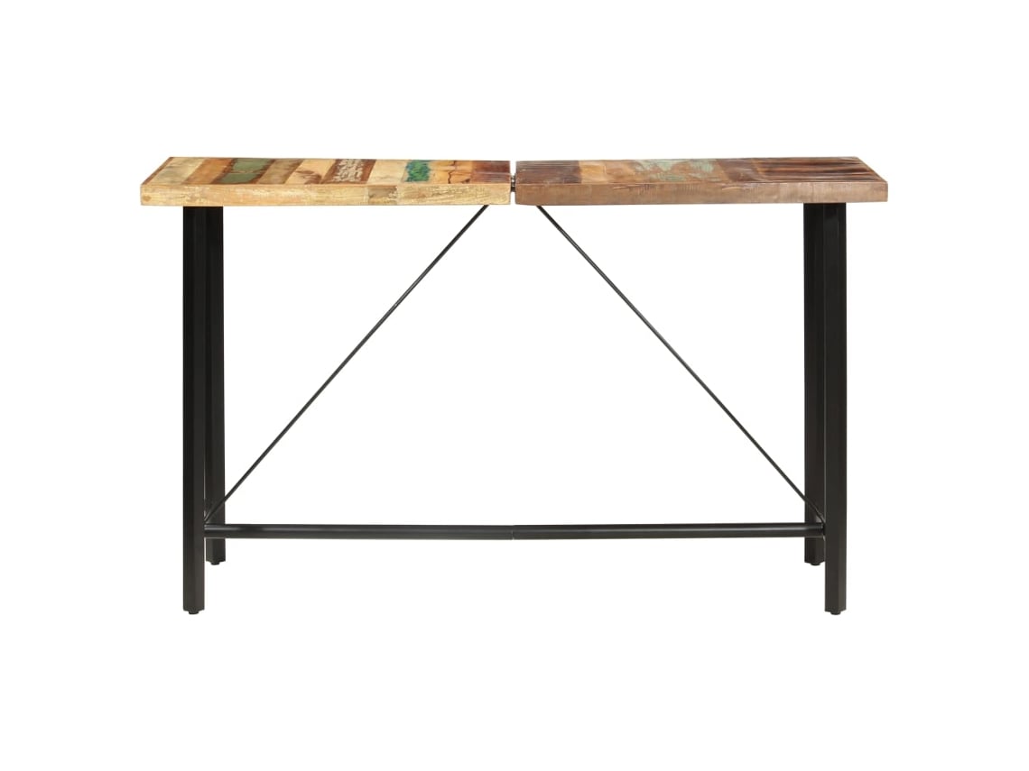 Mesa De Bar 180x70x107 Cm Madeira Recuperada Maciça Haochrymec