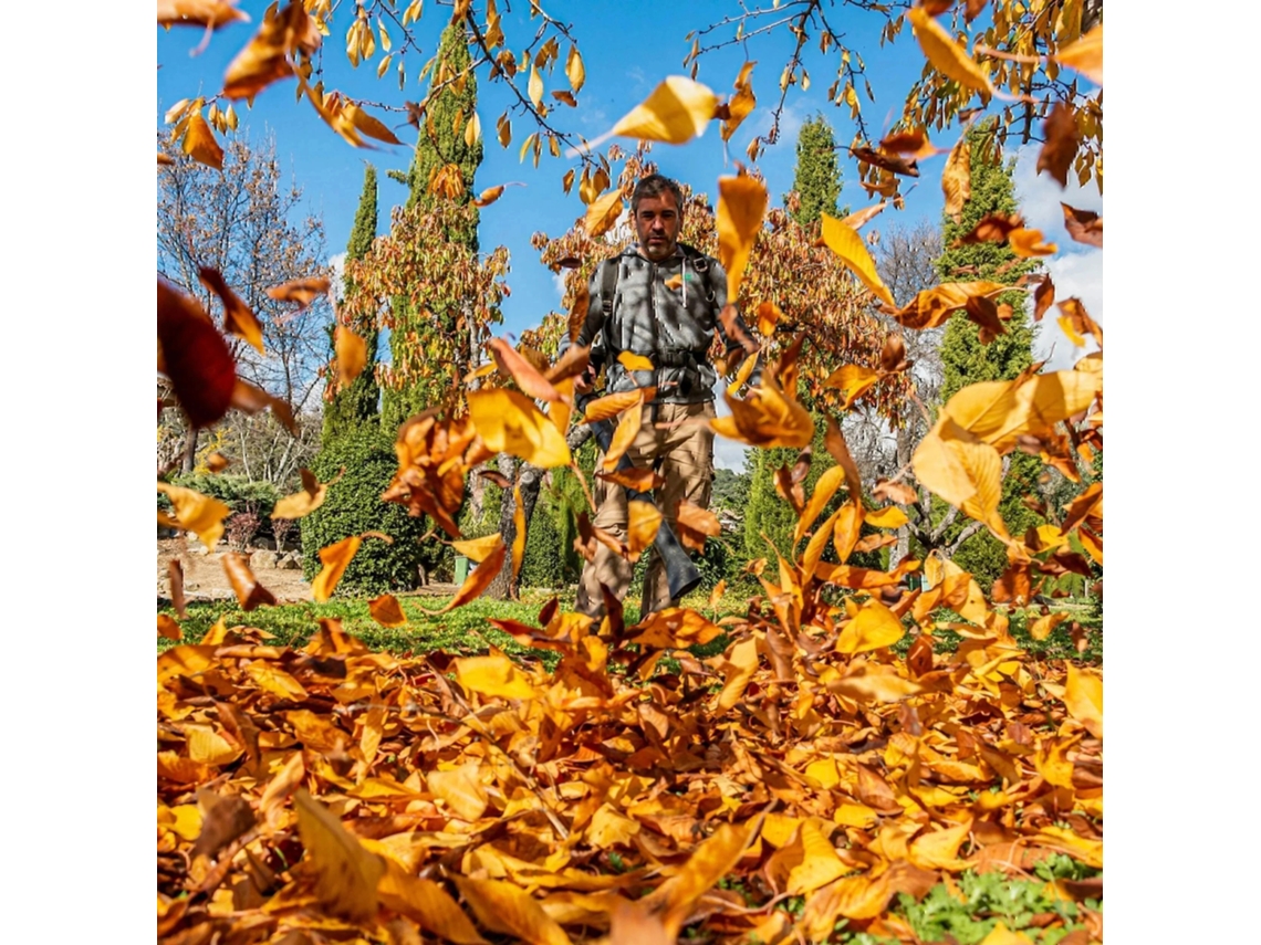 GARLAND GAS 700MG-V20 Soprador de mochila a gasolina motor 2T, 3,2 CV, 11,2 kg. Caudal máx. 22 m³/min, velocidade do ar 350 km/h.