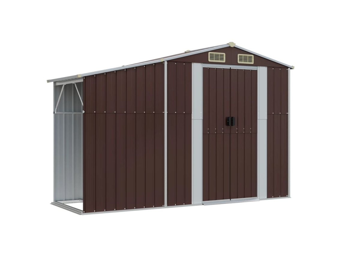 Abrigo MAISON EXCLUSIVE 277x93x179 cm Aço Galvanizado Castanho