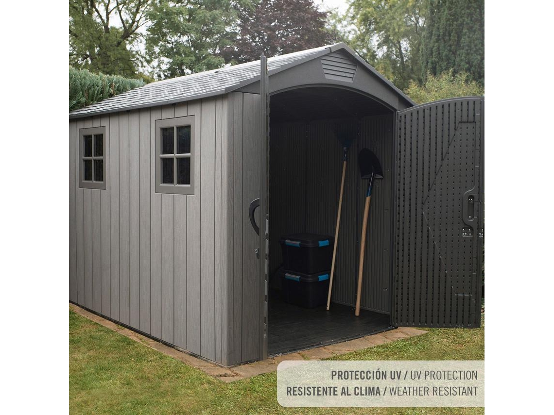 Galpão De Jardim De 5,9 M² Com Piso, Janelas E Prateleiras Lifetime