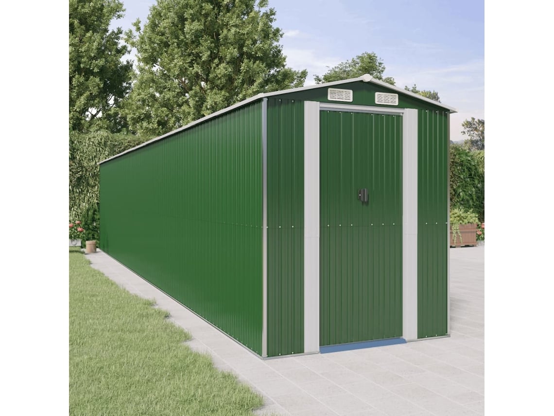 Abrigo VIDAXL Verde Aço (192x1021x223 cm)