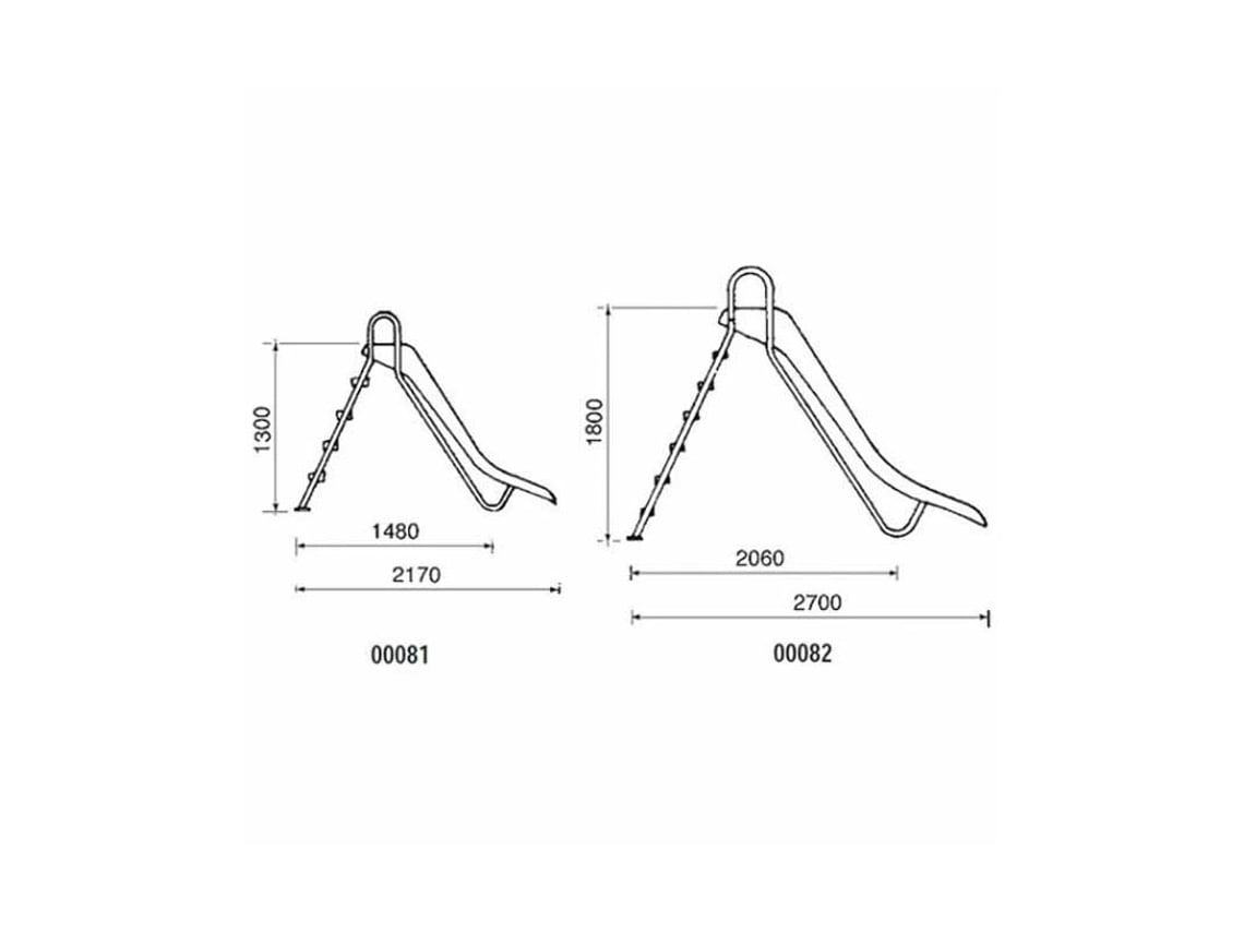 Escorrega reta para piscina com altura da pista 1,8 M. SUINGA