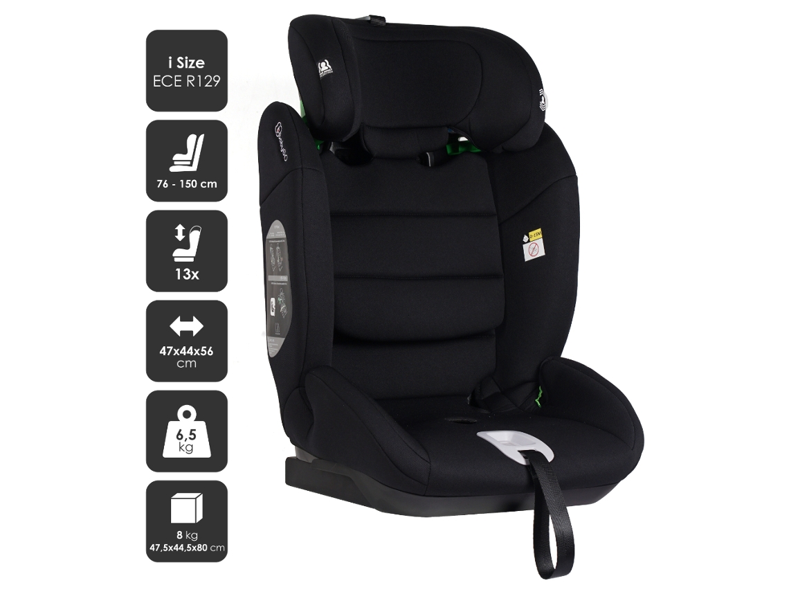 Cadeira Auto I Size 76 150 Cm Babygo Lumo Black