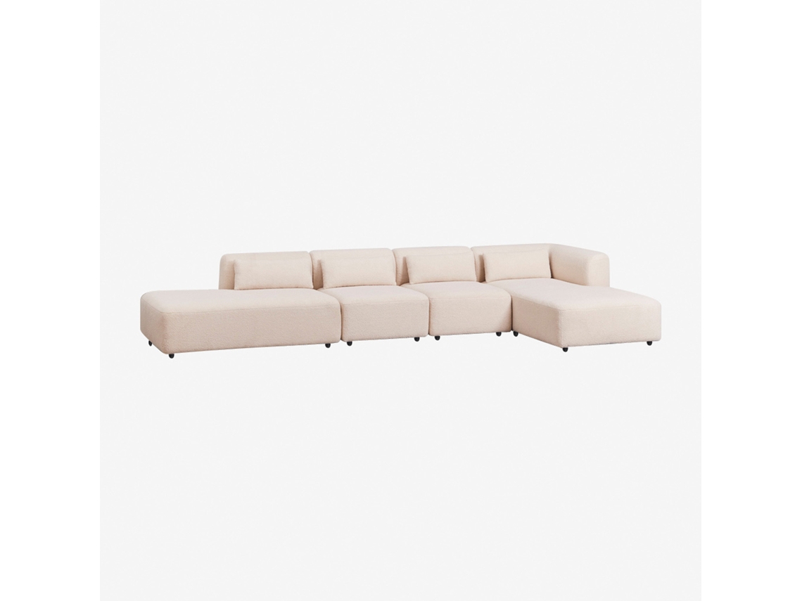 Sofá Modular Chaise Longue De Canto Direito De 4 Peças Com Chaise Lounge Fogler Poliéster Sklum