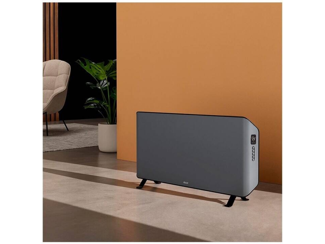 Aquecedor Convector Inteligente Edge 2000W, Adequado para Salas até 30m², Cinza, Interior, Controlo Remoto via Smartphone Duux