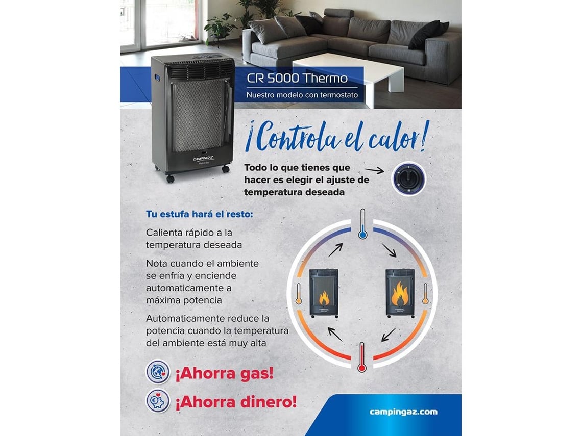 Campingaz Estufa Catalítica CR5000 Plus TERMO Burdeos