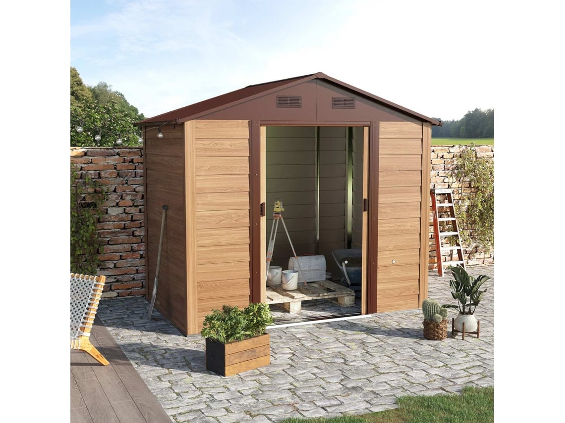 Abrigo De Jardim À Prova De Intempéries Com Portas De Correr Northio