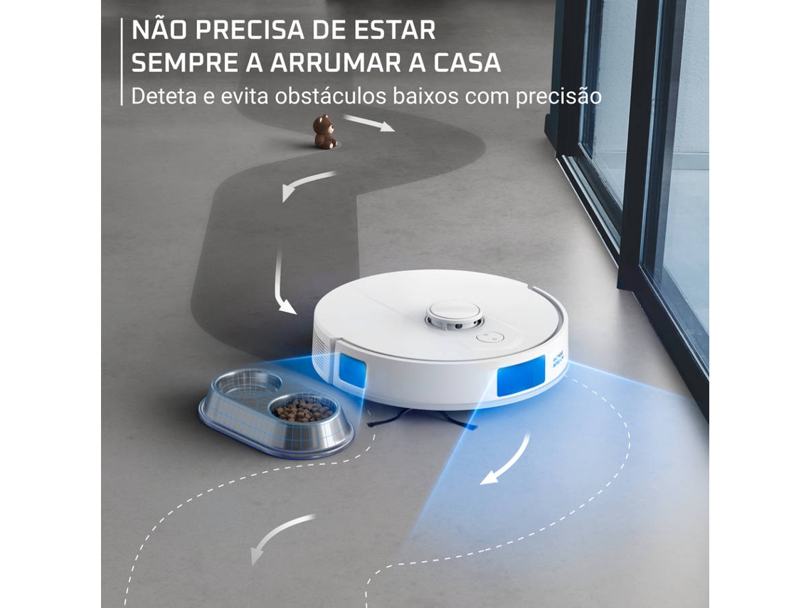 Aspirador Robô ROWENTA X-Plorer Serie 140 AI+ Animal & Allergy Kit RR9197WH (0,29 L - Autonomia: 120 min)