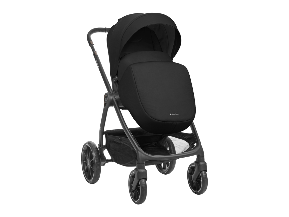 Carrinho De Bebé 3 Em 1 Modena Com Alcofa, Preto Kikkaboo