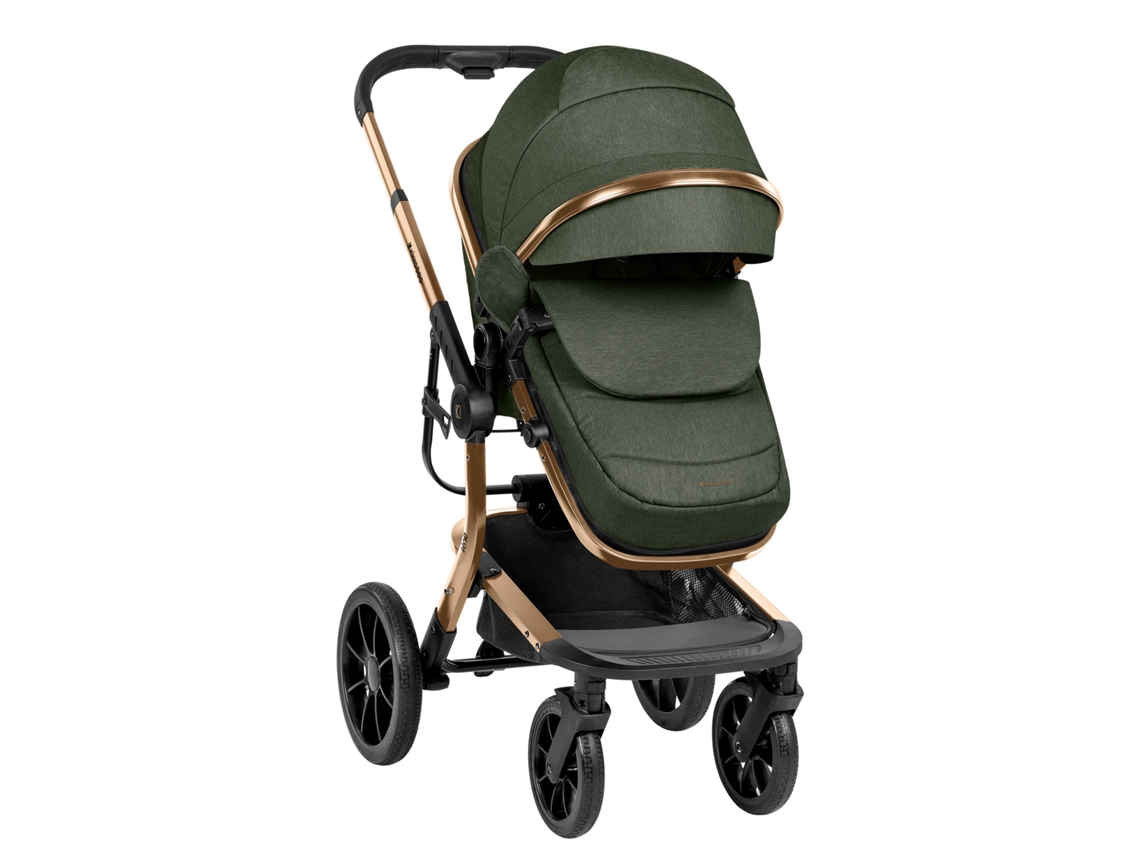 Carrinho De Bebê 3 Em 1 Com Alcofa Rígida, Verde , Kikkaboo