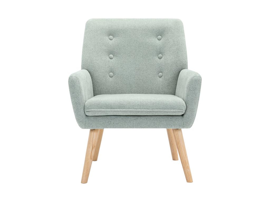 Cadeira de tecido verde-água Serino