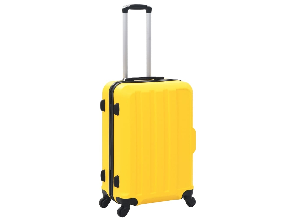 Conjunto de 3 Malas VIDAXL estojo rígido Amarelo (45.5 x 30 x 20 cm)