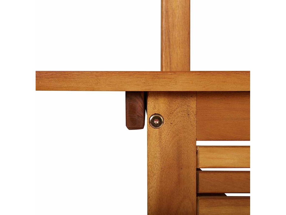 Mesa de Bar Exterior com Telhado 113X106X217 Cm Acácia Maciça PANGSHIYUAN